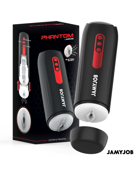 JAMYJOB - PHANTOM MASTURBADOR VAGINA AUTOMÁTICO 5 MODOS SUCCIONADOR Y EMPUJE