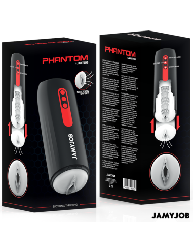 JAMYJOB - PHANTOM MASTURBADOR VAGINA AUTOMÁTICO 5 MODOS SUCCIONADOR Y EMPUJE