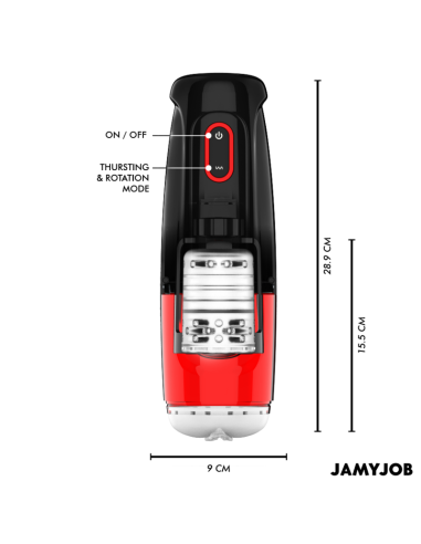 JAMYJOB - STORM MASTURBADOR VAGINA AUTOMÁTICO 10 MODOS ROTACIÓN Y EMPUJE