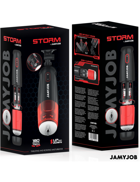 JAMYJOB - STORM MASTURBADOR VAGINA AUTOMÁTICO 10 MODOS ROTACIÓN Y EMPUJE
