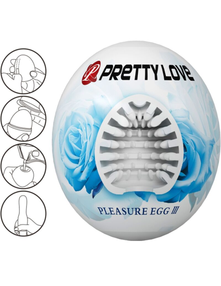 PRETTY LOVE - MASTURBADOR MASCULINO HUEVO BLANCO