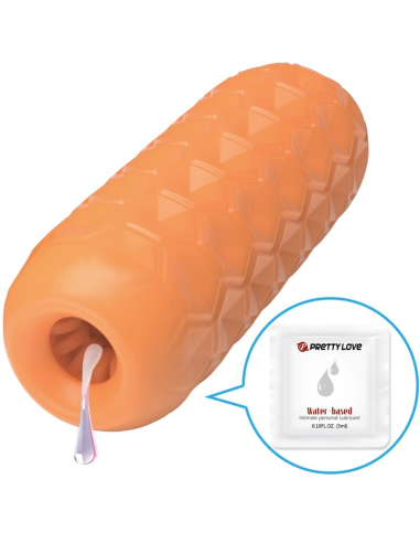 PRETTY LOVE - TWIN BALLS MASTURBADOR MASCULINO NARANJA