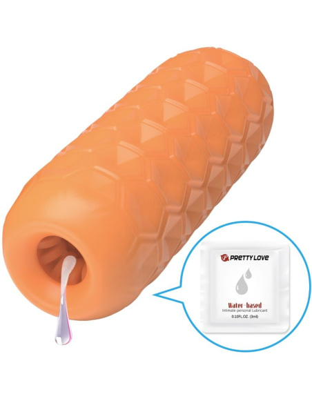 PRETTY LOVE - TWIN BALLS MASTURBADOR MASCULINO NARANJA
