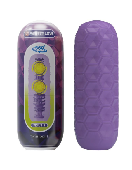 PRETTY LOVE - TWIN BALLS MASTURBADOR MASCULINO MORADO