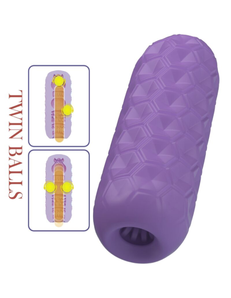 PRETTY LOVE - TWIN BALLS MASTURBADOR MASCULINO MORADO