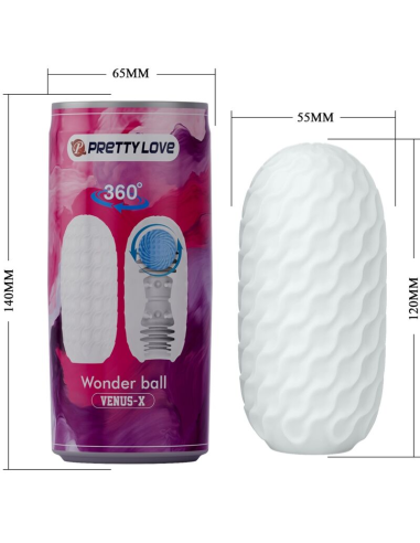 PRETTY LOVE - VENUS X MASTURBADOR MASCULINO MODELO 3 BLANCO