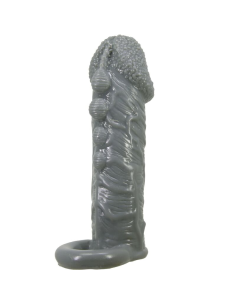 PRETTY LOVE - FUNDA REALÍSTICA ALARGADORA Y RETARDANTE PARA PENE GRIS