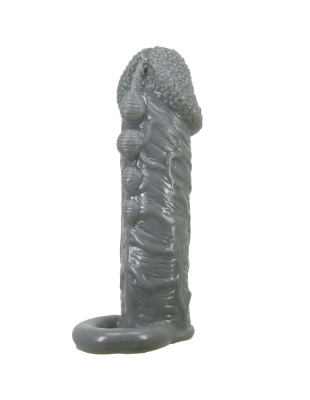 PRETTY LOVE - FUNDA REALÍSTICA ALARGADORA Y RETARDANTE PARA PENE GRIS