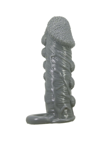 PRETTY LOVE - FUNDA REALÍSTICA ALARGADORA Y RETARDANTE PARA PENE GRIS