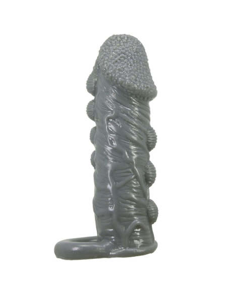 PRETTY LOVE - FUNDA REALÍSTICA ALARGADORA Y RETARDANTE PARA PENE GRIS