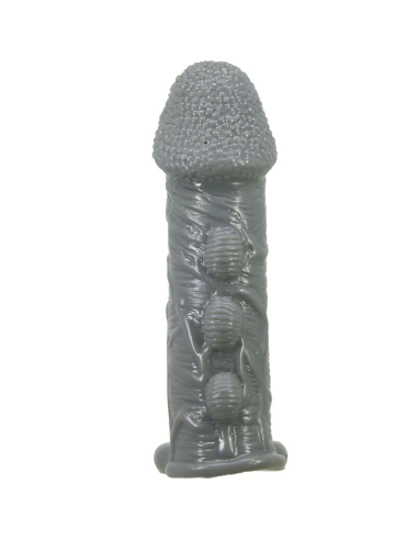 PRETTY LOVE - FUNDA REALÍSTICA ALARGADORA Y RETARDANTE PARA PENE GRIS