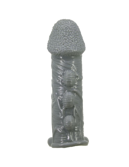 PRETTY LOVE - FUNDA REALÍSTICA ALARGADORA Y RETARDANTE PARA PENE GRIS