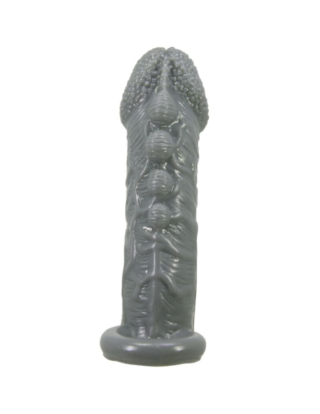 PRETTY LOVE - FUNDA REALÍSTICA ALARGADORA Y RETARDANTE PARA PENE GRIS