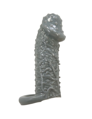 PRETTY LOVE - FUNDA REALÍSTICA ALARGADORA Y RETARDANTE PARA PENE MODELO 2 GRIS