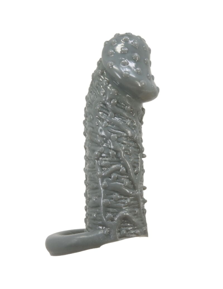 PRETTY LOVE - FUNDA REALÍSTICA ALARGADORA Y RETARDANTE PARA PENE MODELO 2 GRIS