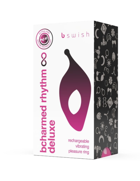 B SWISH - BCHARMED RHYTHM INFINITE DELUXE ANILLO PARA PENE 15 VIBRACIONES NEGRO