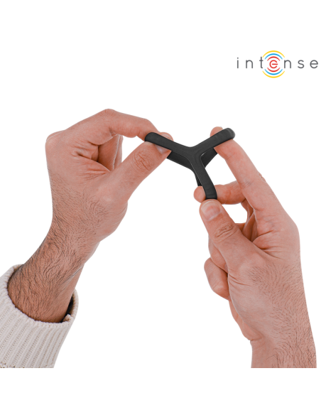 INTENSE - CARSON ANILLO DOBLE PARA PENE SILICONA NEGRO MODELO 4