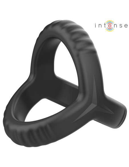 INTENSE - CARSON ANILLO DOBLE PARA PENE SILICONA NEGRO MODELO 4