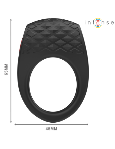 INTENSE - CLOVER ANILLO VIBRADOR PENE 10 VIBRACIONES NEGRO