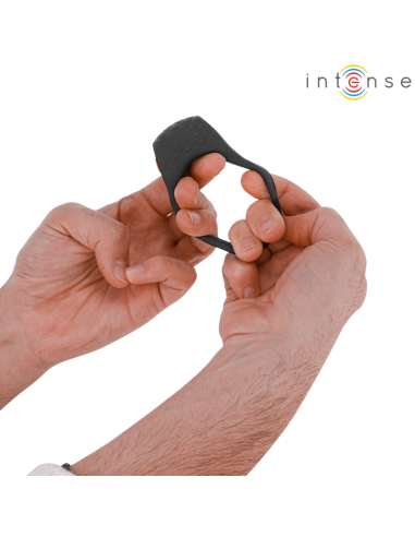 INTENSE - CLOVER ANILLO VIBRADOR PENE 10 VIBRACIONES NEGRO