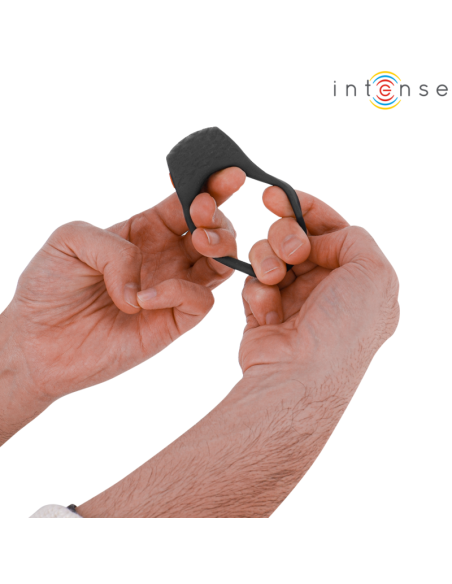 INTENSE - CLOVER ANILLO VIBRADOR PENE 10 VIBRACIONES NEGRO