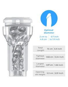 KIIROO - FEEL POCKET STROKER CRYSTAL BY KIIROO TRANSPARENTE