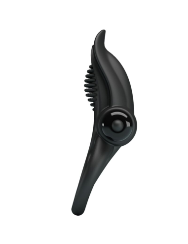 PRETTY LOVE - DOBLE ANILLO VIBRADOR ESTIMULADOR CLÍTORIS 10 VIBRACIONES NEGRO