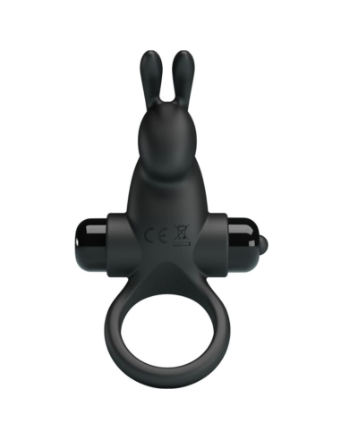 PRETTY LOVE - ANILLO VIBRADOR ESTIMULADOR RABBIT CLÍTORIS 10 VIBRACIONES NEGRO