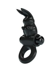 PRETTY LOVE - EXCITING RING ANILLO VIBRADOR RABBIT 10 VIBRACIONES NEGRO