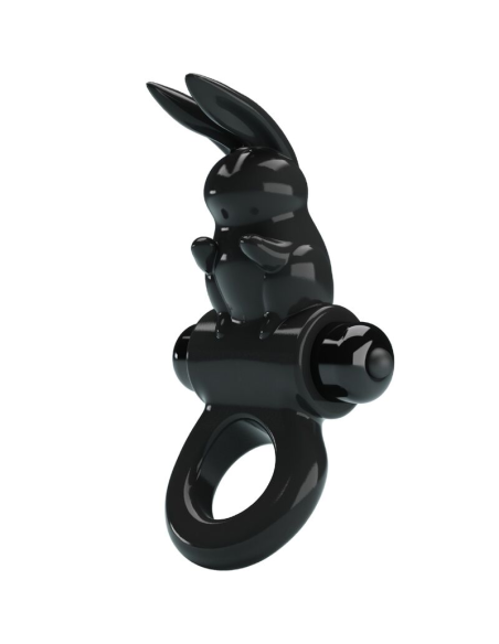 PRETTY LOVE - EXCITING RING ANILLO VIBRADOR RABBIT 10 VIBRACIONES NEGRO