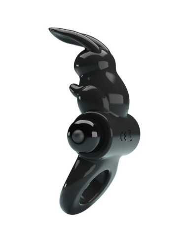 PRETTY LOVE - EXCITING RING ANILLO VIBRADOR RABBIT 10 VIBRACIONES NEGRO
