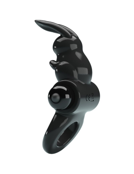 PRETTY LOVE - EXCITING RING ANILLO VIBRADOR RABBIT 10 VIBRACIONES NEGRO