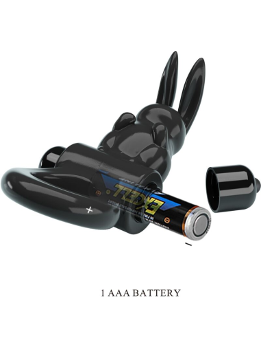 PRETTY LOVE - EXCITING RING ANILLO VIBRADOR RABBIT 10 VIBRACIONES NEGRO