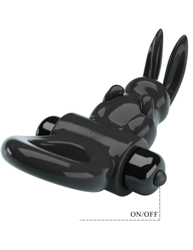 PRETTY LOVE - EXCITING RING ANILLO VIBRADOR RABBIT 10 VIBRACIONES NEGRO