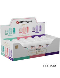 PRETTY LOVE - CUPID X 18 MASTURBADORES MASCULINOS DIFERENTES TEXTURAS