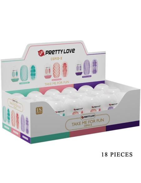 PRETTY LOVE - CUPID X 18 MASTURBADORES MASCULINOS DIFERENTES TEXTURAS