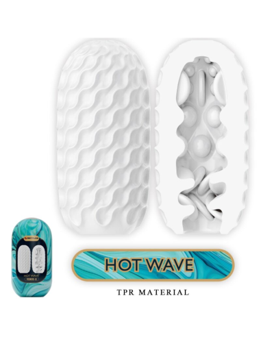 PRETTY LOVE - HOT WAVE MASTURBADOR MASCULINO SILICONA BLANCO