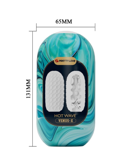 PRETTY LOVE - HOT WAVE MASTURBADOR MASCULINO SILICONA BLANCO