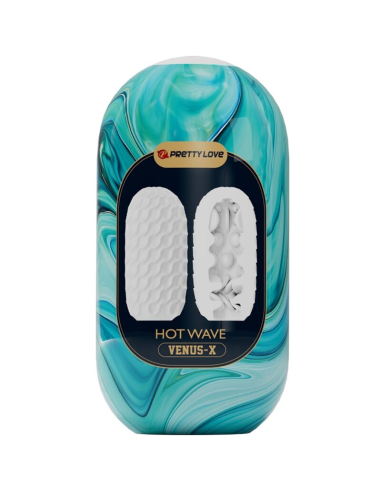 PRETTY LOVE - HOT WAVE MASTURBADOR MASCULINO SILICONA BLANCO