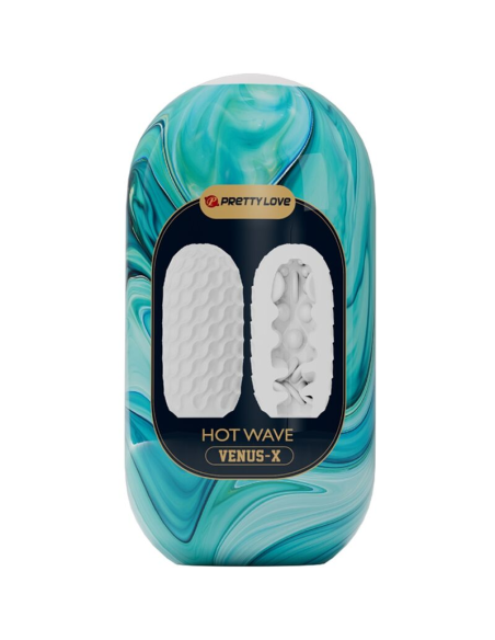 PRETTY LOVE - HOT WAVE MASTURBADOR MASCULINO SILICONA BLANCO