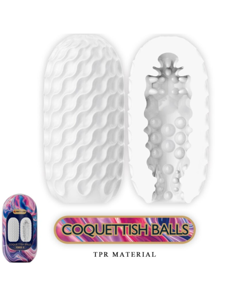 PRETTY LOVE - COQUETTISH BALLS MASTURBADOR MASCULINO SILICONA BLANCO