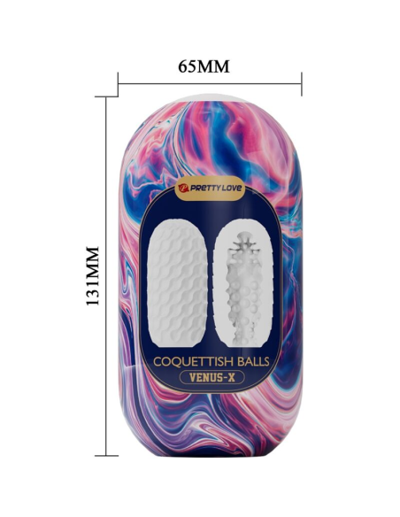 PRETTY LOVE - COQUETTISH BALLS MASTURBADOR MASCULINO SILICONA BLANCO