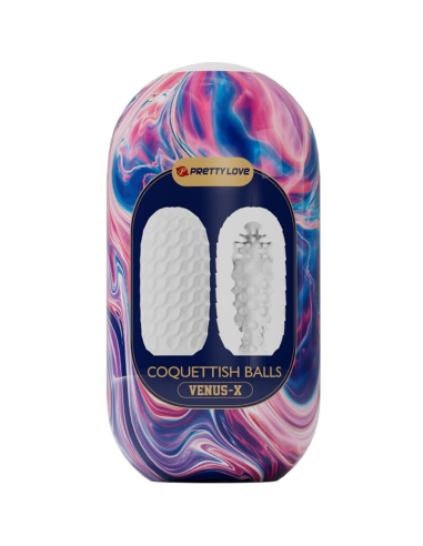 PRETTY LOVE - COQUETTISH BALLS MASTURBADOR MASCULINO SILICONA BLANCO