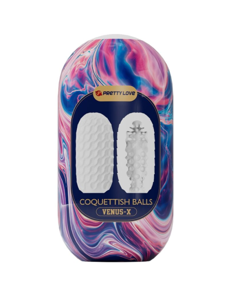 PRETTY LOVE - COQUETTISH BALLS MASTURBADOR MASCULINO SILICONA BLANCO