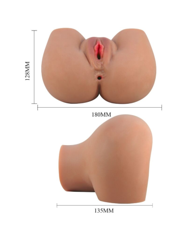 CRAZY BULL - MILA TRASERO VIBRADOR CON VAGINA Y ANO REALÍSTICO CONTROL REMOTO