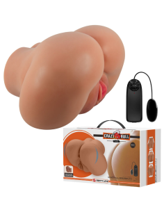 CRAZY BULL - LUNA TRASERO VIBRADOR CON VAGINA Y ANO REALÍSTICO CONTROL REMOTO
