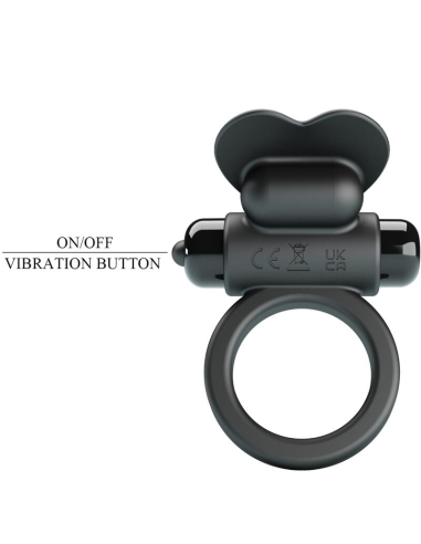 PRETTY LOVE - DEBONAIRE ANILLO VIBRADOR CONEJO 10 VIBRACIONES NEGRO