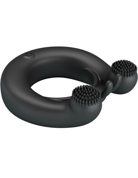 PRETTY LOVE - DAHLIA ANILLO VIBRADOR ESTIMULADOR DE CLÍTOIS 12 VIBRACIONES NEGRO