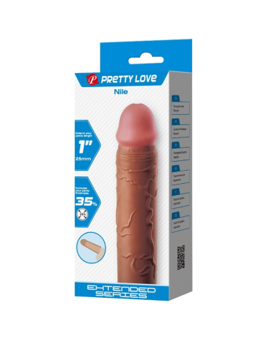 PRETTY LOVE - NILE FUNDA PARA PENE CON EXTENSIÓN DE 2.5 CM MULATO