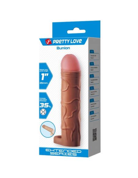 PRETTY LOVE - BUNION FUNDA PARA PENE CON EXTENSIÓN DE 2.5 CM MULATO